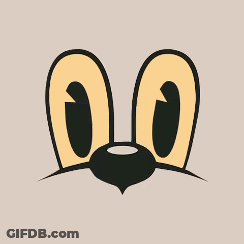 Cartoon Cat Face With Mustache GIF