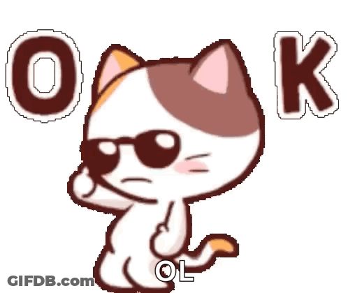 Cartoon Cat Giving Thumbs Up GIF