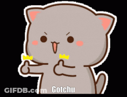 Cartoon Cat Giving Thumbs Up Gotchu GIF