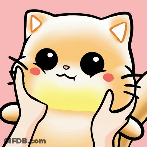 Cartoon Cat Held By Person GIF