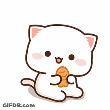 Cartoon Cat Holding Bread With Question Mark GIF