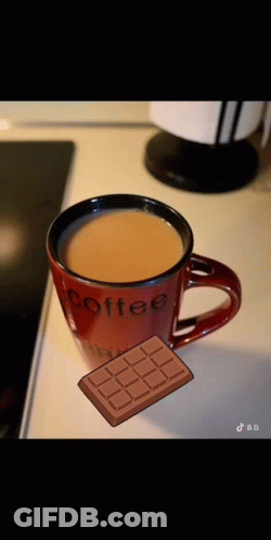 Cartoon Cat Holding Coffee Saying Cool Cats GIF