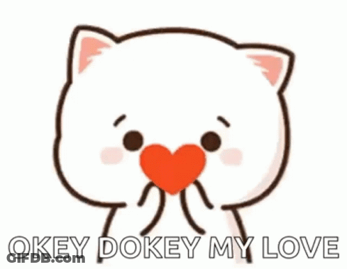 Cartoon Cat Holding Heart In Mouth GIF