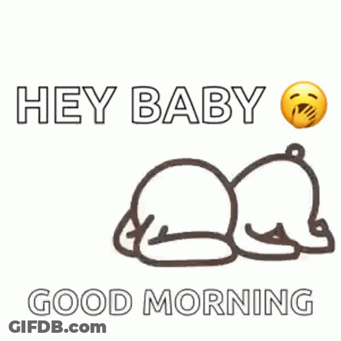 Cartoon Cat Holding Hot Chocolate Saying Good Morning GIF