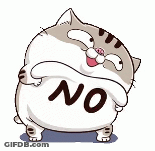 Cartoon Cat Holding No Paper GIF