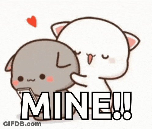 Cartoon Cat Holding Phone Next To Dog GIF