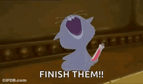 Cartoon Cat Holding Potion Screaming GIF