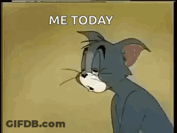 Cartoon Cat Holding Remote Saying Me Today GIF