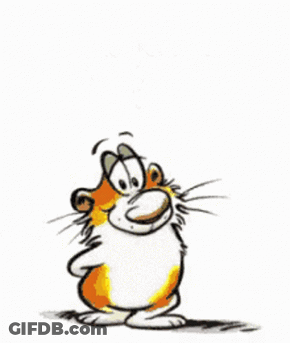 Cartoon Cat Holding Smiley Balloon GIF