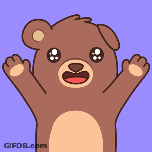 Cartoon Cat Hugging Teddy Bear Saying My Bear GIF