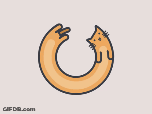 Cartoon Cat In Circle GIF