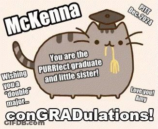 Cartoon Cat In Graduation Cap GIF