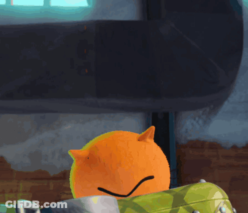 Cartoon Cat In Green Suitcase With Binoculars GIF