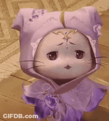 Cartoon Cat In Purple Hat And Cape GIF