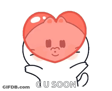 Cartoon Cat In Red Heart With Cu Soon GIF