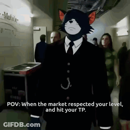 Cartoon Cat In Suit Walking Down Hallway GIF