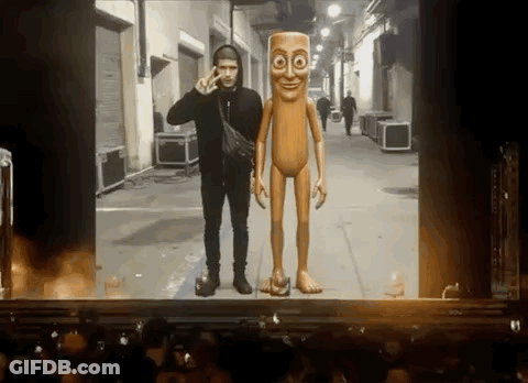 Cartoon Cat In Sunglasses And Tie Saying Look At Them Go GIF
