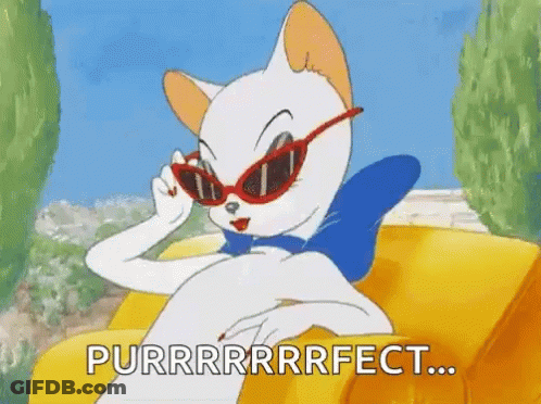 Cartoon Cat In Sunglasses Talking On Cell Phone GIF