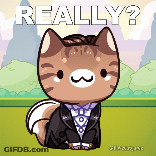 Cartoon Cat In Tuxedo Saying Really GIF