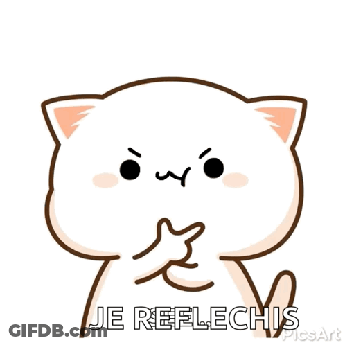 Cartoon Cat Je Reflechis GIF