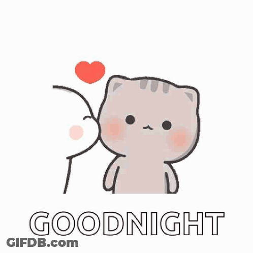 Cartoon Cat Kissing Man With Heart GIF