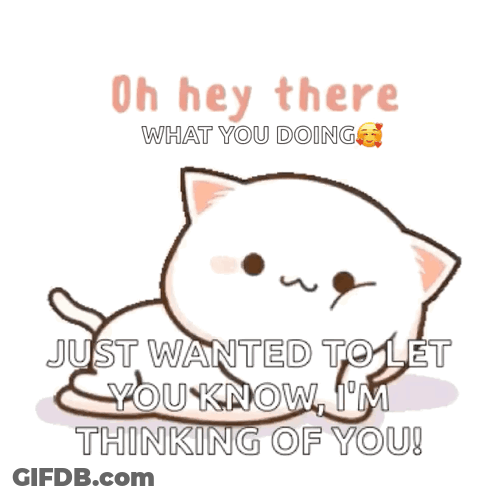 Cartoon Cat Laying Down Says Oh Hey There What You Doing GIF