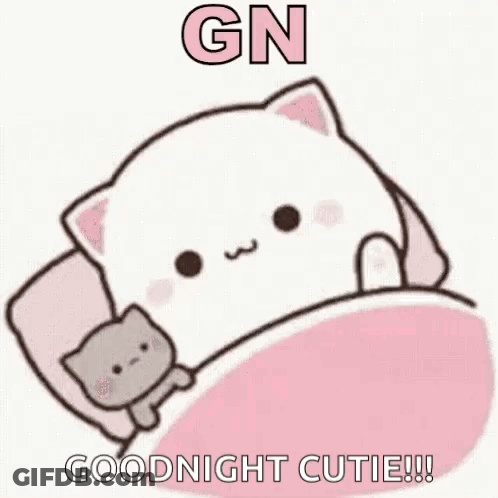Cartoon Cat Laying In Bed GIF