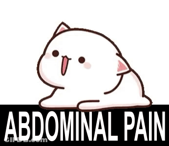 Cartoon Cat Laying On Back Abdominal Pain GIF