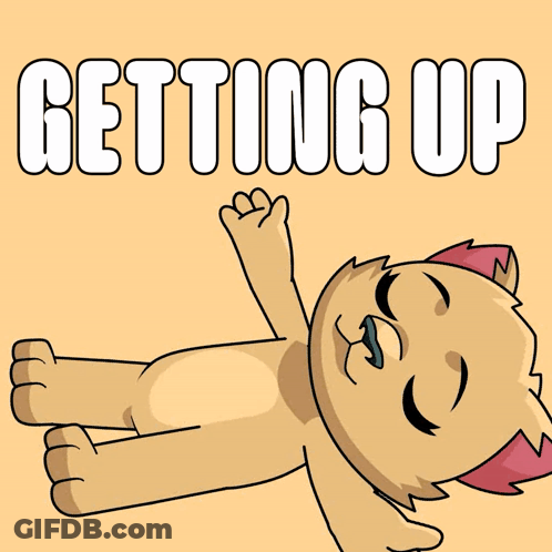 Cartoon Cat Laying On Back Getting Up GIF