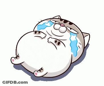 Cartoon Cat Laying On Back With Bandage GIF