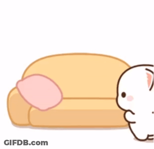 Cartoon Cat Laying On Couch Goodnight GIF