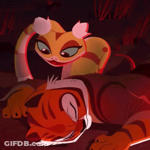 Cartoon Cat Laying On Top Of Another Cat GIF
