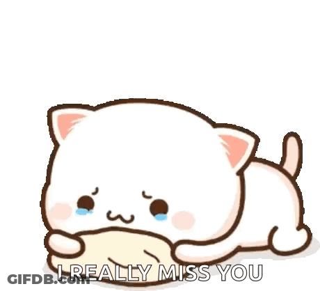 Cartoon Cat Lying Down Crying Holding Bread GIF