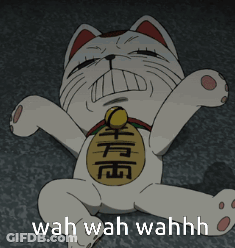 Cartoon Cat Lying Down Wah Wah Wahh GIF