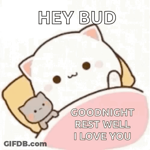 Cartoon Cat Lying In Bed GIF