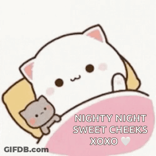 Cartoon Cat Lying In Bed GIF