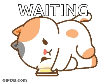 Cartoon Cat Lying On Back Waiting GIF