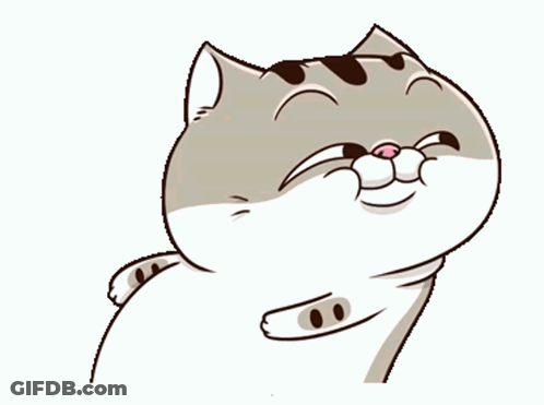 Cartoon Cat Making Face Eyes Closed GIF