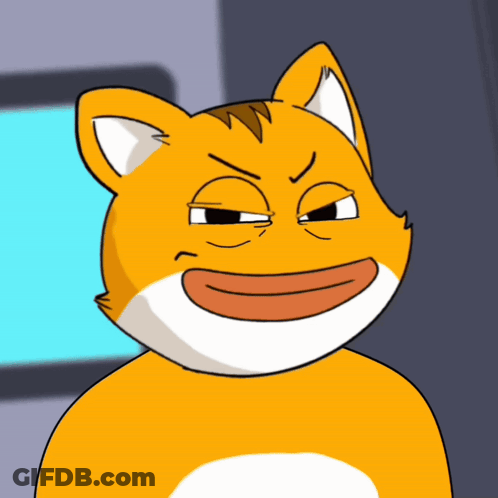 Cartoon Cat Making Funny Face GIF