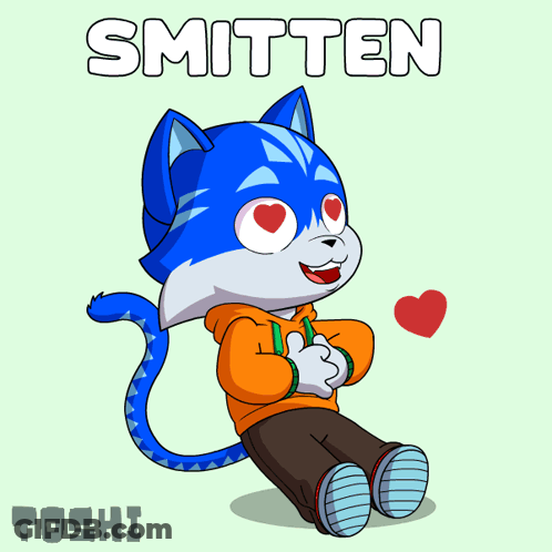 Cartoon Cat Named Smitten GIF