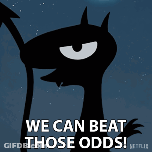 Cartoon Cat Netflix Ad We Can Beat Odds GIF