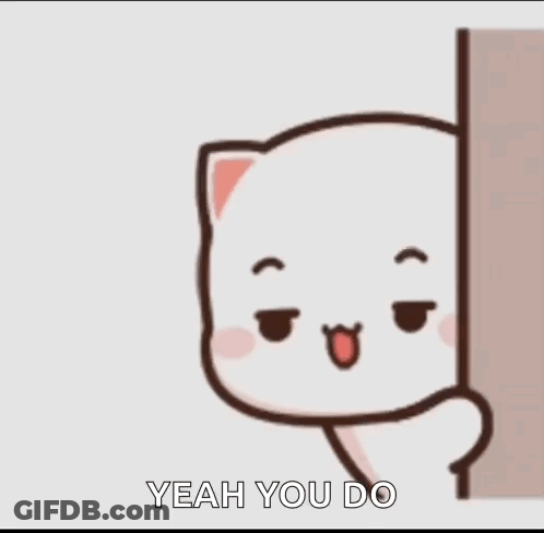 Cartoon Cat Peeking Behind Wall GIF