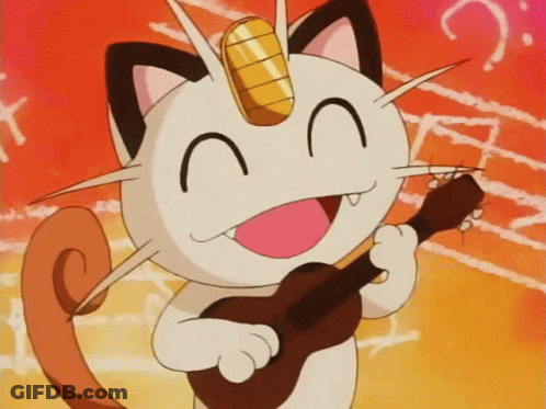 Cartoon Cat Playing Ukulele GIF