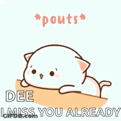 Cartoon Cat Pouting Miss You GIF