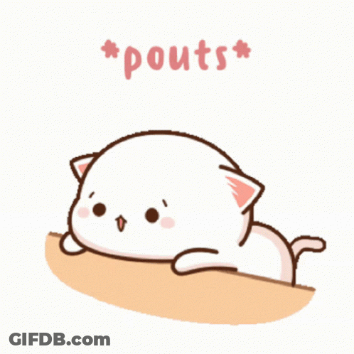 Cartoon Cat Pouting GIF