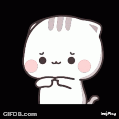 Cartoon Cat Praying With Folded Hands GIF