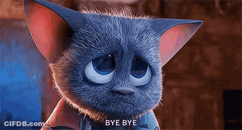 Cartoon Cat Saying Bye Bye GIF
