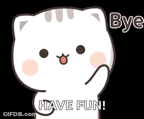 Cartoon Cat Saying Bye GIF