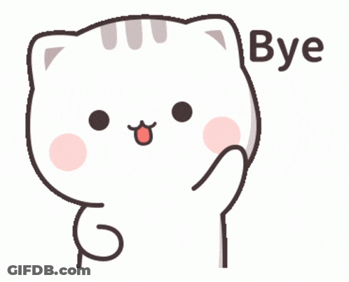 Cartoon Cat Saying Bye With Finger GIF