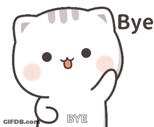 Cartoon Cat Saying Bye With Hand GIF